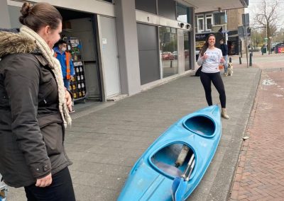 Happy and proud canoeist customers